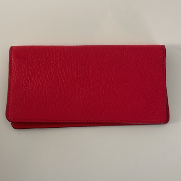 Coach red leather bills wallet - 2 pockets - Picture 5 of 11